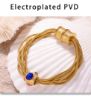 Picture of German heavy-craft matte-gold multi-layer chain necklace & bracelet set
