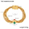 Picture of German heavy-craft matte-gold multi-layer chain necklace & bracelet set