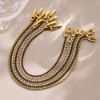 Picture of Stainless steel Ultra-spark full-pave slim hoop 5A zircons bracelet