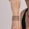 Picture of Stainless steel Ultra-spark full-pave slim hoop 5A zircons bracelet