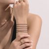 Picture of Stainless steel Ultra-spark full-pave slim hoop 5A zircons bracelet