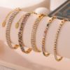 Picture of French quiet-luxury bracelet—titanium steel with vivid colored zircons