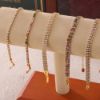 Picture of French quiet-luxury bracelet—titanium steel with vivid colored zircons