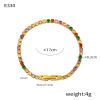 Picture of French quiet-luxury bracelet—titanium steel with vivid colored zircons