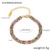Picture of French quiet-luxury bracelet—titanium steel with vivid colored zircons
