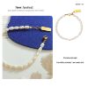Picture of MOM-style letter-square tag bracelet—freshwater pearls