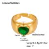 Picture of 5A zircon heart open-ring set – stainless steel