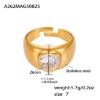 Picture of 5A zircon heart open-ring set – stainless steel