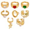 Picture of 5A zircon heart open-ring set – stainless steel