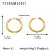 Picture of Stainless-Steel Geometric Plain-Hoop Earrings