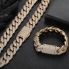 Picture of New 20 mm four-row iced bubble-Cuban chain necklace for hip-hop