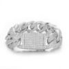Picture of New 20 mm four-row iced bubble-Cuban chain necklace for hip-hop