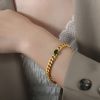 Picture of Euro-US streets Hip-hop titanium-steel 18K gold-finished cuban chain set