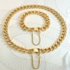 Picture of Euro-bold oversized street hip-hop Fringed cuban necklace set