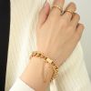 Picture of Euro-bold oversized street hip-hop Fringed cuban necklace set