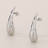Picture of Micro-pavé steel droplet stud—minimal, brilliant