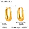 Picture of U-Two-Tone Electro-Accent Earrings – Stainless Steel
