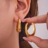Picture of U-Two-Tone Electro-Accent Earrings – Stainless Steel