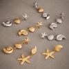 Picture of Stainless-Sea Statement Earrings – Conch & Starfish Dangles