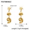 Picture of Stainless-Sea Statement Earrings – Conch & Starfish Dangles
