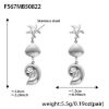 Picture of Stainless-Sea Statement Earrings – Conch & Starfish Dangles