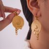Picture of Bow-Tie & Cap-Chain Dangle Earrings – Stainless Steel