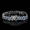 Picture of Euro&US hot-sale 9 mm single-row zirconia hip-hop Cuban link bracelet