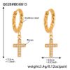 Picture of Titanium Cross Earrings – 5A Zircon Pavé