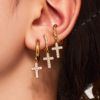 Picture of Titanium Cross Earrings – 5A Zircon Pavé