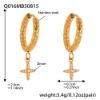 Picture of Titanium Cross Earrings – 5A Zircon Pavé