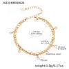 Picture of Double-Layer Titanium-Steel Anklet –  Zircon Tassel Shine