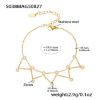 Picture of Double-Layer Titanium-Steel Anklet –  Zircon Tassel Shine