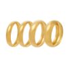 Picture of Polished, wide-curved sphere with minimalist metal vibe bangle in stainless steel