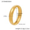 Picture of Polished, wide-curved sphere with minimalist metal vibe bangle in stainless steel