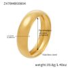 Picture of Polished, wide-curved sphere with minimalist metal vibe bangle in stainless steel