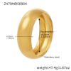 Picture of Polished, wide-curved sphere with minimalist metal vibe bangle in stainless steel