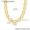 Picture of Geometric Rectangle Stainless-Steel Necklace – Mirror Finish