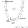 Picture of Geometric Rectangle Stainless-Steel Necklace – Mirror Finish