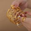 Picture of Threaded-zircon luxe fade-proof titanium-steel bangle for hip-hop