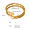 Picture of Threaded-zircon luxe fade-proof titanium-steel bangle for hip-hop
