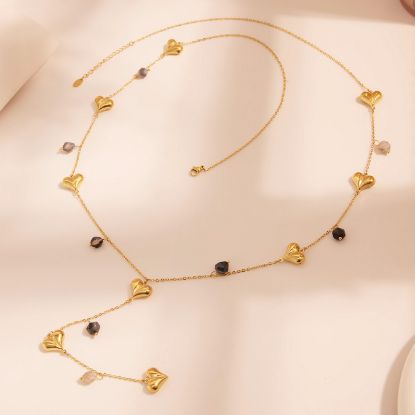 Picture of Heart-Y Long Necklace – Natural Stone Drop