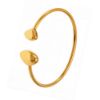 Picture of 18K gold plated triangle hollow flex Luxurious bangle