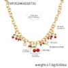 Picture of Cherry-Red Enamel & Zircon Pendant Necklace