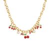 Picture of Cherry-Red Enamel & Zircon Pendant Necklace