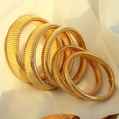 Picture of Euro&US Chic wid-face torque titanium-steel snakelike bangle