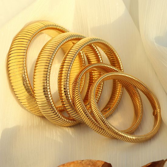Picture of Euro&US Chic wid-face torque titanium-steel snakelike bangle