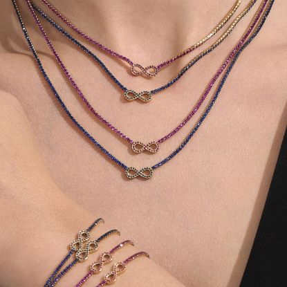 Picture of Figure-Eight Zircon Stainless-Steel Necklace – Infinite Spark