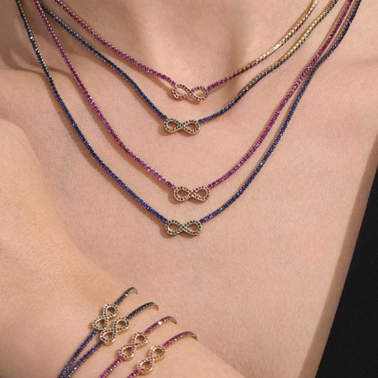 Picture of Figure-Eight Zircon Stainless-Steel Necklace – Infinite Spark