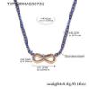 Picture of Figure-Eight Zircon Stainless-Steel Necklace – Infinite Spark