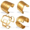 Picture of Euro&US bold open cuff in titanium-steel bangle high-impact shine plated with luxe gold
